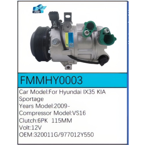 PartzBiz CE: -Compressor for Hyundai - FMMHY0003 PartzBiz CE: -Compressor for Hyundai - FMMHY0003