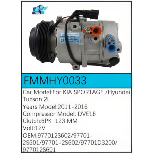 PartzBiz CE: -สำหรับคอมเพรสเซอร์ Hyundai - FMMHY0033 PartzBiz CE: -สำหรับคอมเพรสเซอร์ Hyundai - FMMHY0033