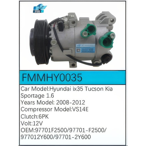 PartzBiz CE: -Compressor for  Hyundai - FMMHY0035