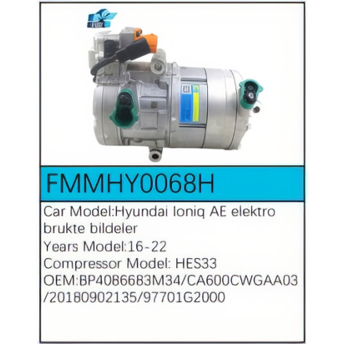 PartzBiz CE: -สำหรับคอมเพรสเซอร์ Hyundai - FMMHY0068H PartzBiz CE: -สำหรับคอมเพรสเซอร์ Hyundai - FMMHY0068H