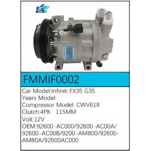 PartzBiz CE: -Compressor for Infiniti - FMMIF0002 PartzBiz CE: -Compressor for Infiniti - FMMIF0002