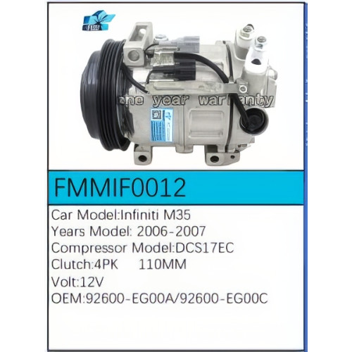 PartzBiz CE: -สำหรับคอมเพรสเซอร์ Infiniti - FMMIF0012 PartzBiz CE: -สำหรับคอมเพรสเซอร์ Infiniti - FMMIF0012