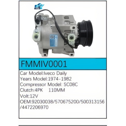 PartzBiz CE: -สำหรับคอมเพรสเซอร์ Iveco - FMMIV0001 PartzBiz CE: -สำหรับคอมเพรสเซอร์ Iveco - FMMIV0001