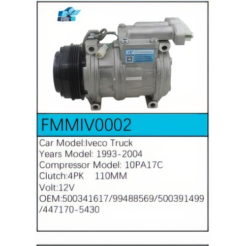 PartzBiz CE: -สำหรับคอมเพรสเซอร์ Iveco - FMMIV0002 PartzBiz CE: -สำหรับคอมเพรสเซอร์ Iveco - FMMIV0002