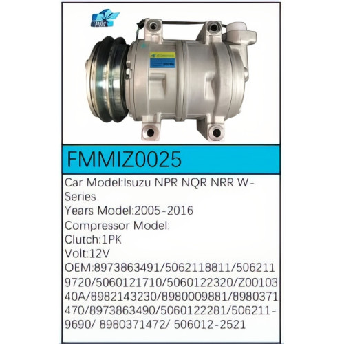PartzBiz CE: -สำหรับคอมเพรสเซอร์ Isuzu - FMMIZ0025 PartzBiz CE: -สำหรับคอมเพรสเซอร์ Isuzu - FMMIZ0025