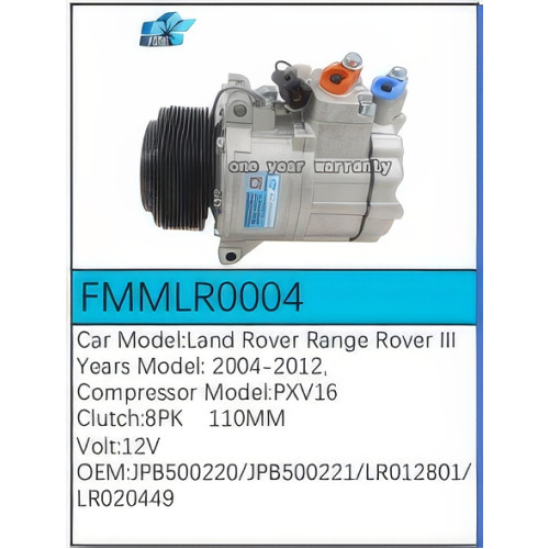 PartzBiz CE: -สำหรับคอมเพรสเซอร์ Land Rover - FMMLR0004 PartzBiz CE: -สำหรับคอมเพรสเซอร์ Land Rover - FMMLR0004