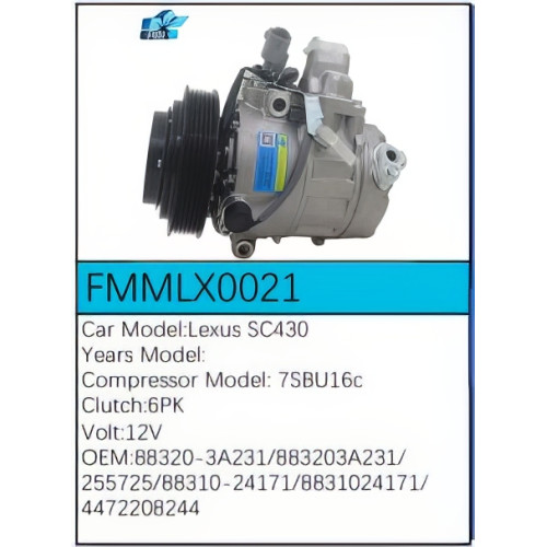 PartzBiz CE: -Compressor for Lexus - FMMLX0021 PartzBiz CE: -Compressor for Lexus - FMMLX0021