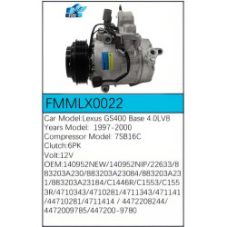 PartzBiz CE FMMLX0022 - สำหรับคอมเพรสเซอร์ Lexus - FMMLX0022 PartzBiz CE FMMLX0022 - สำหรับคอมเพรสเซอร์ Lexus - FMMLX0022