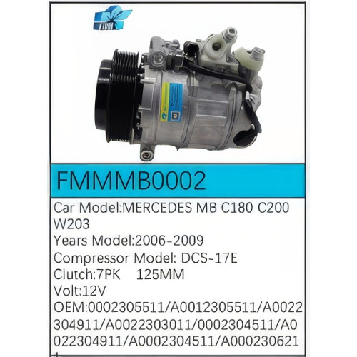 PartzBiz CE: -สำหรับคอมเพรสเซอร์ Mercedes-Benz - FMMMB0002 PartzBiz CE: -สำหรับคอมเพรสเซอร์ Mercedes-Benz - FMMMB0002