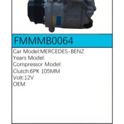 PartzBiz CE FMMMB0064 - สำหรับคอมเพรสเซอร์ Mercedes-Benz - FMMMB0064 PartzBiz CE FMMMB0064 - สำหรับคอมเพรสเซอร์ Mercedes-Benz - FMMMB0064