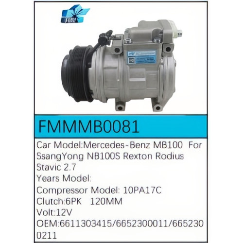 PartzBiz CE: -สำหรับคอมเพรสเซอร์ Mercedes-Benz - FMMMB0081 PartzBiz CE: -สำหรับคอมเพรสเซอร์ Mercedes-Benz - FMMMB0081