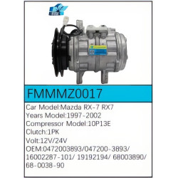 PartzBiz CE FMMMZ0017 - สำหรับคอมเพรสเซอร์ Mazda - FMMMZ0017 PartzBiz CE FMMMZ0017 - สำหรับคอมเพรสเซอร์ Mazda - FMMMZ0017