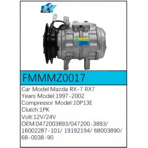 PartzBiz CE: -Compressor for Mazda - FMMMZ0017 PartzBiz CE: -Compressor for Mazda - FMMMZ0017