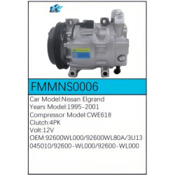 PartzBiz CE FMMNS0006 - Compressor for  Nissan - FMMNS0006