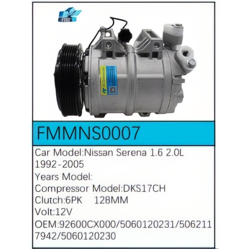 PartzBiz CE: -Compressor for  Nissan - FMMNS0007