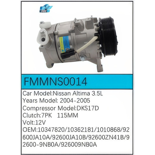 PartzBiz CE: -สำหรับคอมเพรสเซอร์ Nissan - FMMNS0014 PartzBiz CE: -สำหรับคอมเพรสเซอร์ Nissan - FMMNS0014