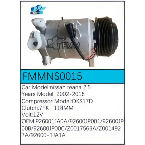 PartzBiz CE: -สำหรับคอมเพรสเซอร์ Nissan - FMMNS0015 PartzBiz CE: -สำหรับคอมเพรสเซอร์ Nissan - FMMNS0015