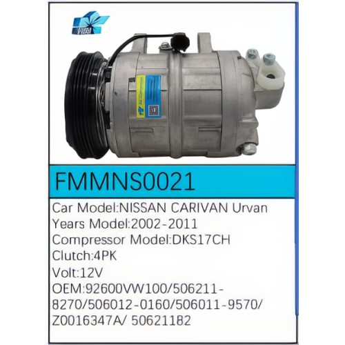 PartzBiz CE: -Compressor for Nissan - FMMNS0021 PartzBiz CE: -Compressor for Nissan - FMMNS0021