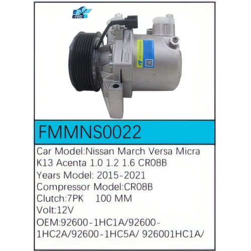 PartzBiz CE: -Compressor for Nissan - FMMNS0022 PartzBiz CE: -Compressor for Nissan - FMMNS0022