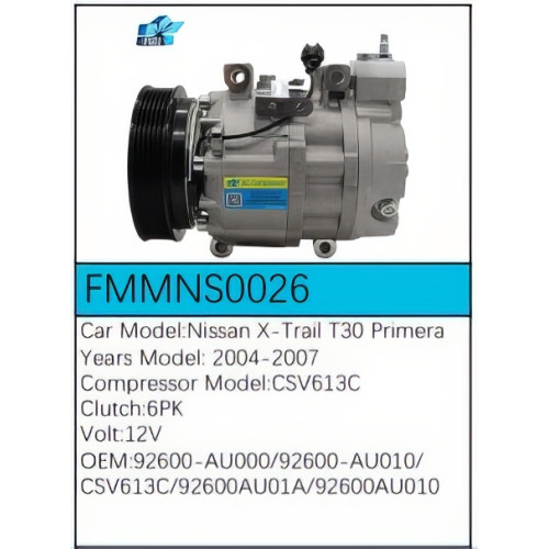 PartzBiz CE: -สำหรับคอมเพรสเซอร์ Nissan - FMMNS0026 PartzBiz CE: -สำหรับคอมเพรสเซอร์ Nissan - FMMNS0026