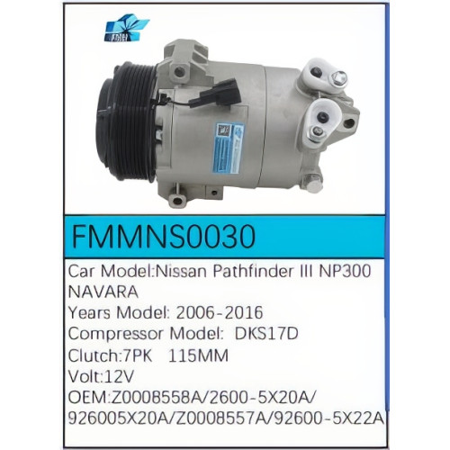 PartzBiz CE: -สำหรับคอมเพรสเซอร์ Nissan - FMMNS0030 PartzBiz CE: -สำหรับคอมเพรสเซอร์ Nissan - FMMNS0030