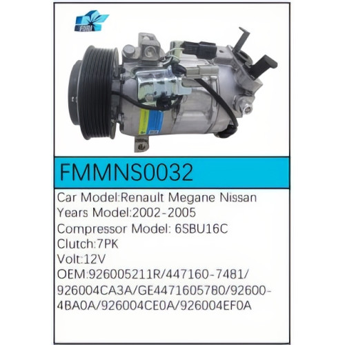 PartzBiz CE: -Compressor for Nissan - FMMNS0032 PartzBiz CE: -Compressor for Nissan - FMMNS0032