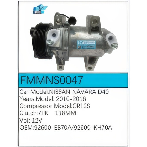 PartzBiz CE: -Compressor for Nissan - FMMNS0047 PartzBiz CE: -Compressor for Nissan - FMMNS0047