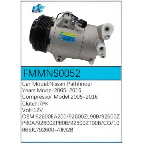 PartzBiz CE: -Compressor for Nissan - FMMNS0052 PartzBiz CE: -Compressor for Nissan - FMMNS0052