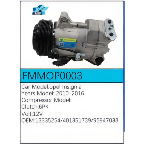 PartzBiz CE: -สำหรับคอมเพรสเซอร์ Opel - FMMOP0003 PartzBiz CE: -สำหรับคอมเพรสเซอร์ Opel - FMMOP0003