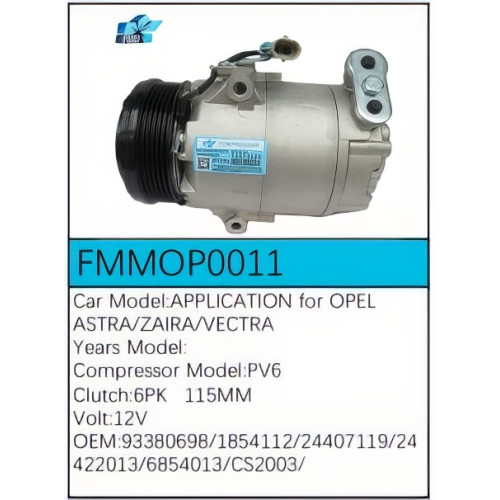 PartzBiz CE: -Compressor for Opel - FMMOP0011 PartzBiz CE: -Compressor for Opel - FMMOP0011