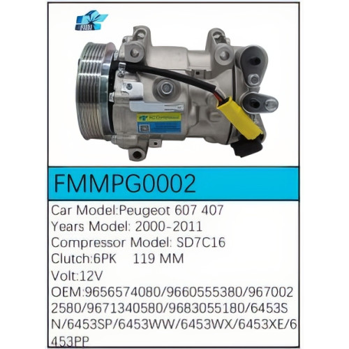 PartzBiz CE: -Compressor for  Peugeot - FMMPG0002