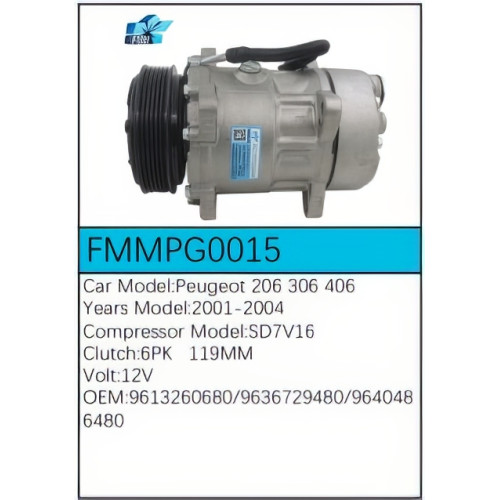 PartzBiz CE: -สำหรับคอมเพรสเซอร์ Peugeot - FMMPG0015 PartzBiz CE: -สำหรับคอมเพรสเซอร์ Peugeot - FMMPG0015