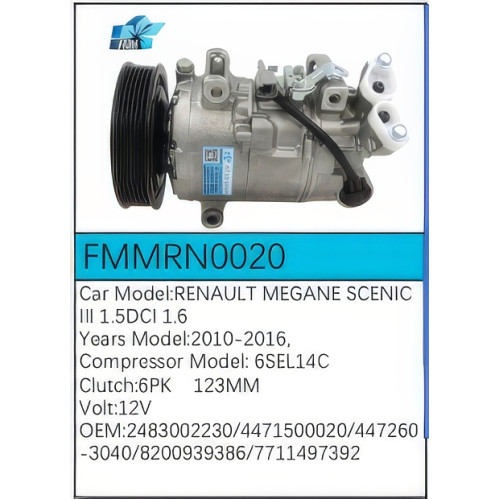 PartzBiz CE: -สำหรับคอมเพรสเซอร์ Renault - FMMRN0020 PartzBiz CE: -สำหรับคอมเพรสเซอร์ Renault - FMMRN0020