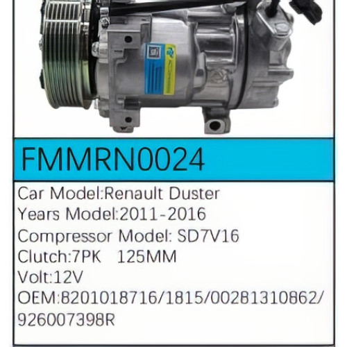 PartzBiz CE: -สำหรับคอมเพรสเซอร์ Renault - FMMRN0024 PartzBiz CE: -สำหรับคอมเพรสเซอร์ Renault - FMMRN0024