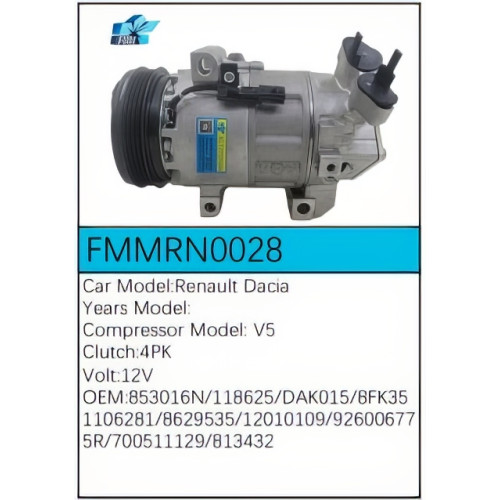 PartzBiz CE: -สำหรับคอมเพรสเซอร์ Renault - FMMRN0028 PartzBiz CE: -สำหรับคอมเพรสเซอร์ Renault - FMMRN0028