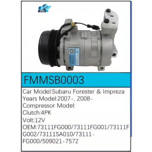 PartzBiz CE: -Compressor for Subaru - FMMSB0003 PartzBiz CE: -Compressor for Subaru - FMMSB0003