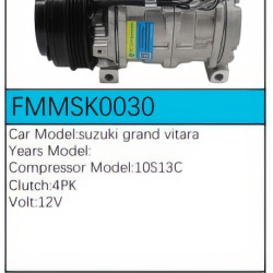 PartzBiz CE FMMSK0030 - Compressor for  Suzuki - FMMSK0030