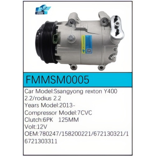 PartzBiz CE: -สำหรับคอมเพรสเซอร์ SsangYong - FMMSM0005 PartzBiz CE: -สำหรับคอมเพรสเซอร์ SsangYong - FMMSM0005