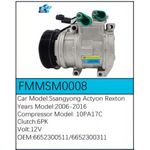 PartzBiz CE: -Compressor for SsangYong - FMMSM0008 PartzBiz CE: -Compressor for SsangYong - FMMSM0008