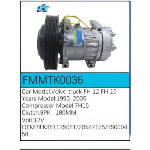 PartzBiz CE: -สำหรับคอมเพรสเซอร์ Volvo - FMMTK0036 PartzBiz CE: -สำหรับคอมเพรสเซอร์ Volvo - FMMTK0036