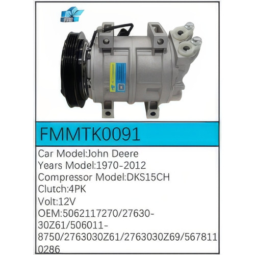 PartzBiz CE: -สำหรับคอมเพรสเซอร์ John Deere - FMMTK0091 PartzBiz CE: -สำหรับคอมเพรสเซอร์ John Deere - FMMTK0091