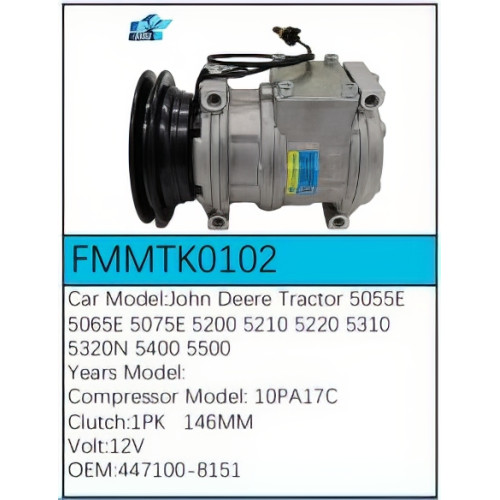 PartzBiz CE: -สำหรับคอมเพรสเซอร์ John Deere - FMMTK0102 PartzBiz CE: -สำหรับคอมเพรสเซอร์ John Deere - FMMTK0102