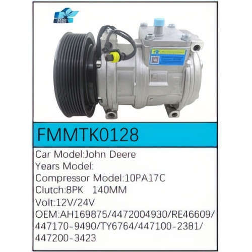 PartzBiz CE: -สำหรับคอมเพรสเซอร์ John Deere - FMMTK0128 PartzBiz CE: -สำหรับคอมเพรสเซอร์ John Deere - FMMTK0128