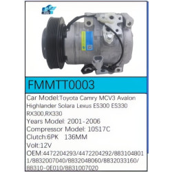 PartzBiz CE FMMTT0003 - สำหรับคอมเพรสเซอร์ Toyota - FMMTT0003 PartzBiz CE FMMTT0003 - สำหรับคอมเพรสเซอร์ Toyota - FMMTT0003