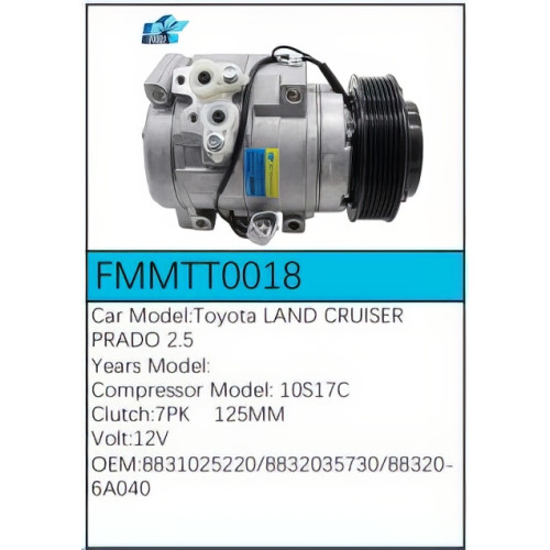 PartzBiz CE: -สำหรับคอมเพรสเซอร์ Toyota - FMMTT0018