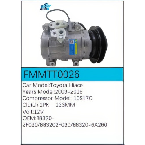 PartzBiz CE: -สำหรับคอมเพรสเซอร์ Toyota - FMMTT0026 PartzBiz CE: -สำหรับคอมเพรสเซอร์ Toyota - FMMTT0026