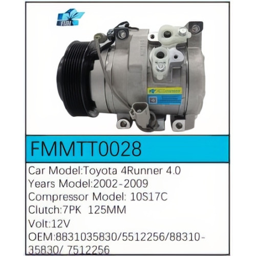 PartzBiz CE: -สำหรับคอมเพรสเซอร์ Toyota - FMMTT0028 PartzBiz CE: -สำหรับคอมเพรสเซอร์ Toyota - FMMTT0028