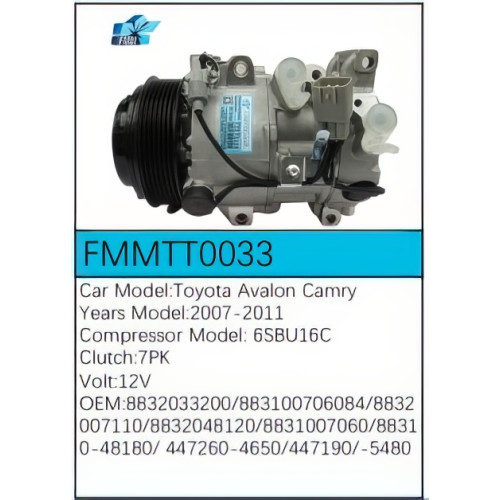 PartzBiz CE: -สำหรับคอมเพรสเซอร์ Toyota - FMMTT0033 PartzBiz CE: -สำหรับคอมเพรสเซอร์ Toyota - FMMTT0033