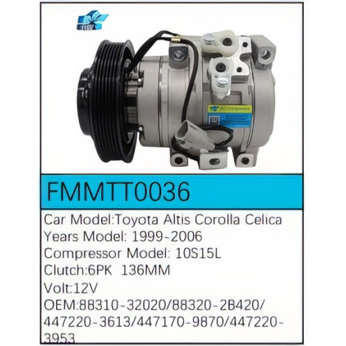 PartzBiz CE: -สำหรับคอมเพรสเซอร์ Toyota - FMMTT0036 PartzBiz CE: -สำหรับคอมเพรสเซอร์ Toyota - FMMTT0036