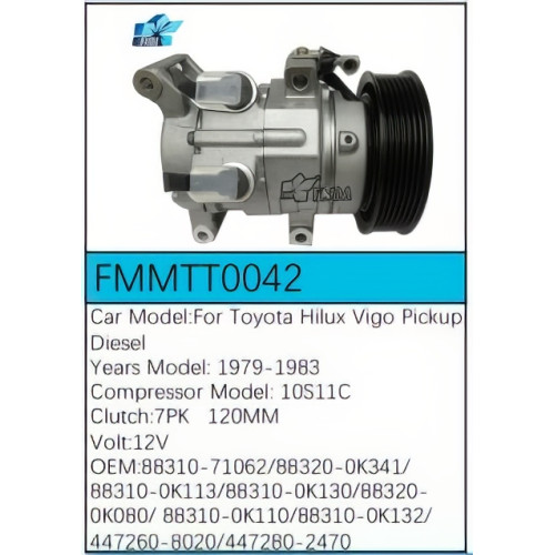 PartzBiz CE: -สำหรับคอมเพรสเซอร์ Toyota - FMMTT0042 PartzBiz CE: -สำหรับคอมเพรสเซอร์ Toyota - FMMTT0042